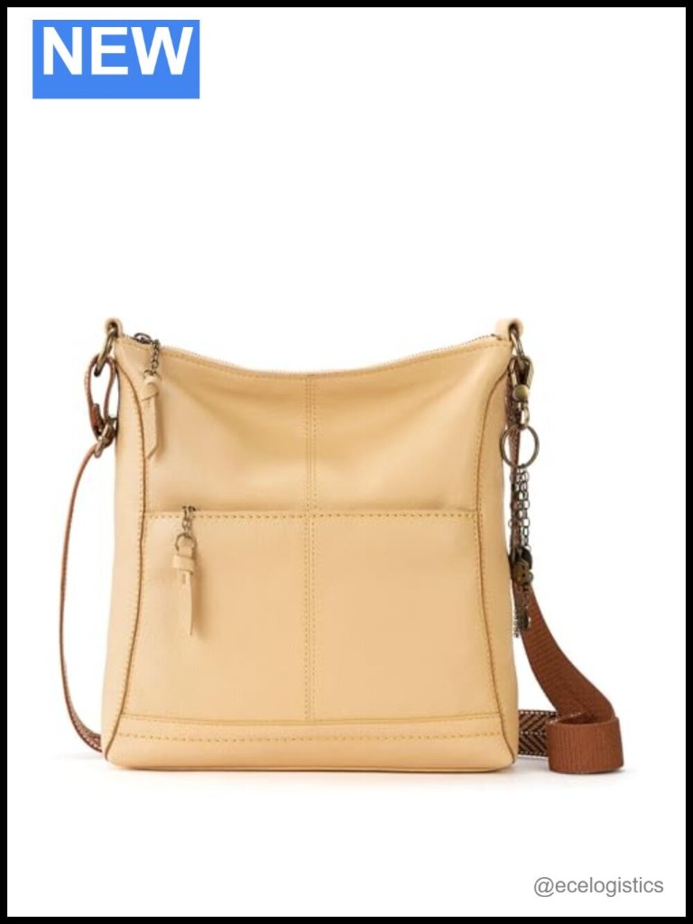The Sak Lucia Leather Crossbody Purse Adjustable Strap